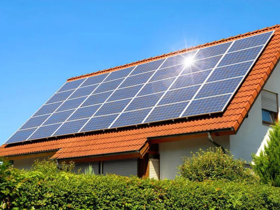 Modern home exterior with energy and safety improvements